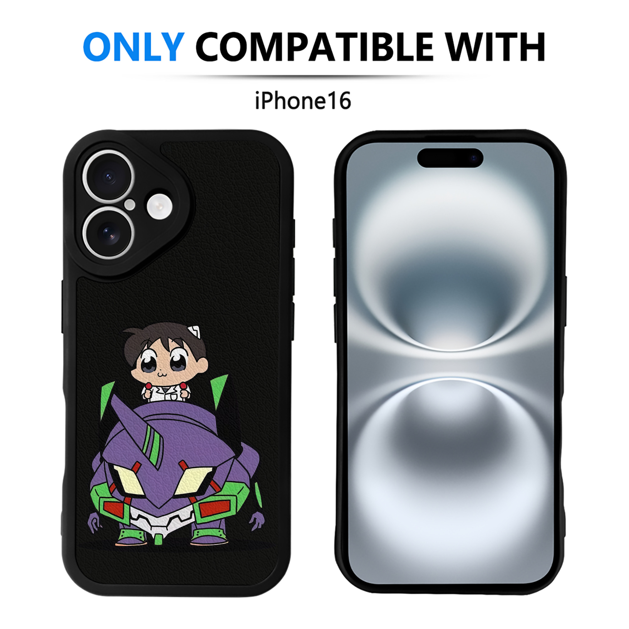 （画像用） EVA 新世紀エヴァンゲリオン 【iPhone 16シリーズ対応】シリコンスマホケース（レザー調） 材質：シリコン